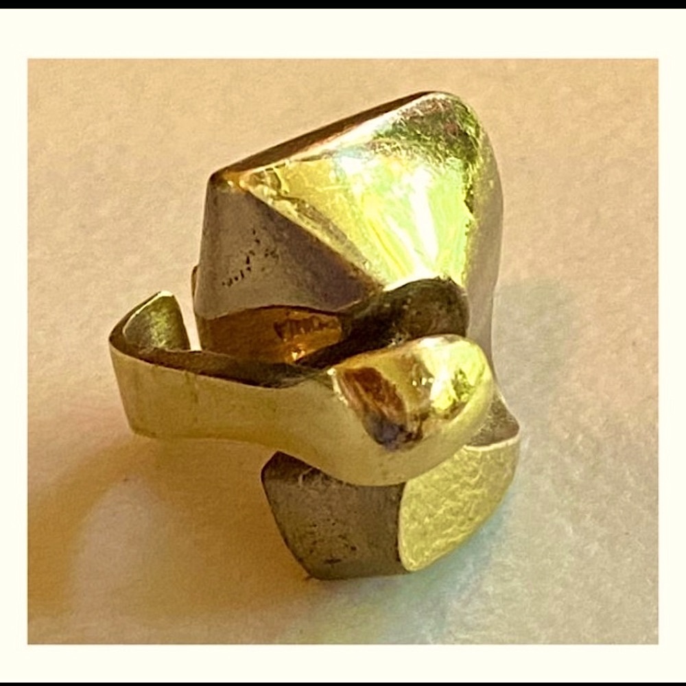 Vintage Lapponia bronze ring made in Finland designed by Björn Weckström mcm